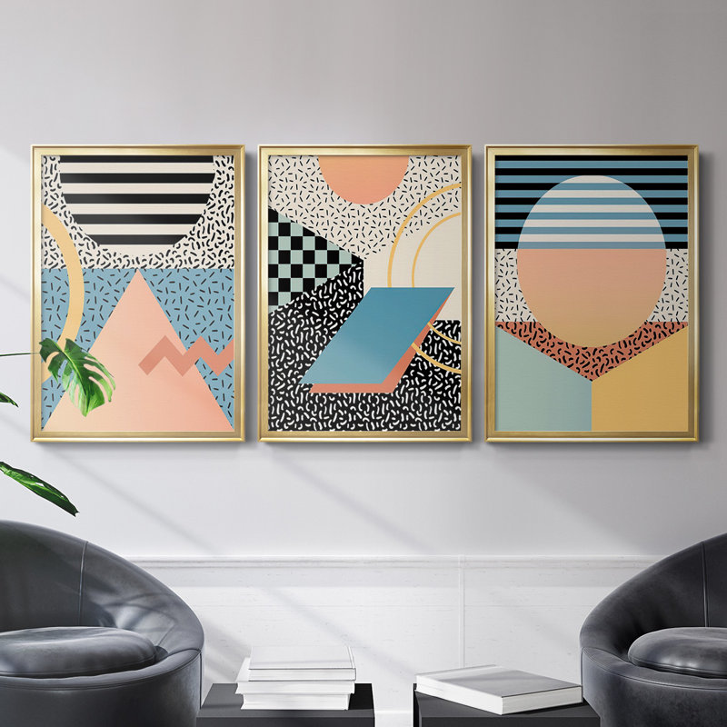 Memphis Style Interior Decorating A Revival of Boldness and Playfulness Home Wall Art Decor